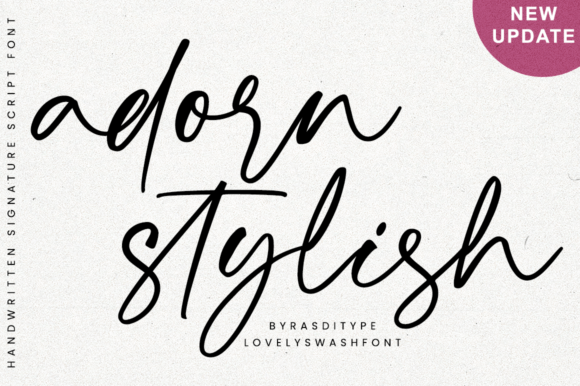 Adorn Stylish Font: Elevating Brand Visuals with Elegant Handwritten Typography