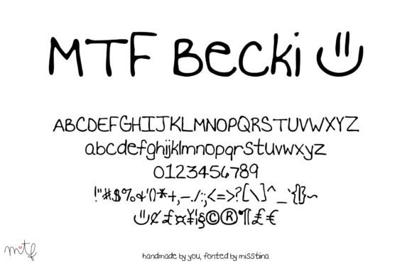 Becki: A Handwritten Font That Brings Warmth to Craft and Branding Projects