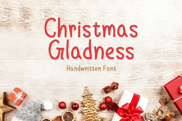 Christmas Gladness: A Sweet Handwritten Font for Small Business Branding