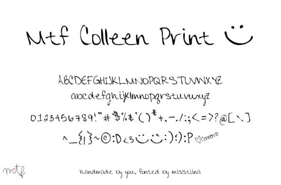 Colleen Print: A Handwritten Font That Feels Like Real Penmanship