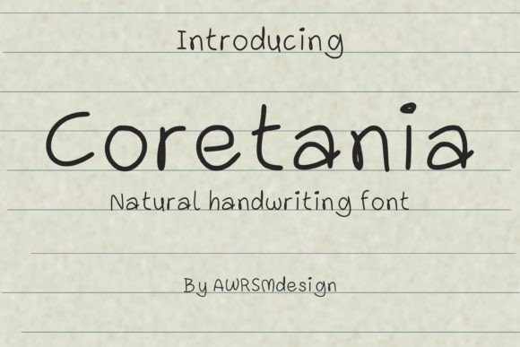 Coretania: A Fresh Handwritten Font for Modern Marketing Campaigns