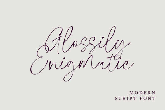 Glossily Enigmatic: A Modern Handwritten Font for Elegant Web Typography