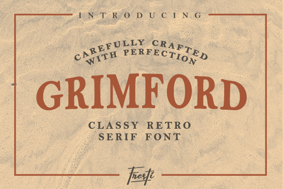 Grimford: A Retro Serif Font for Crafty Projects and Product Designs