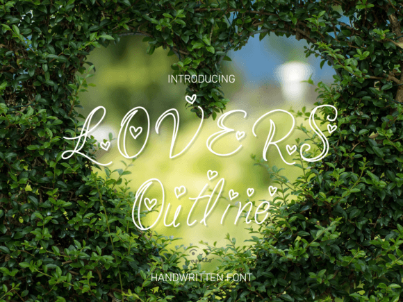 Lovers Outline Font: Sweet Handwritten Style for Business Branding